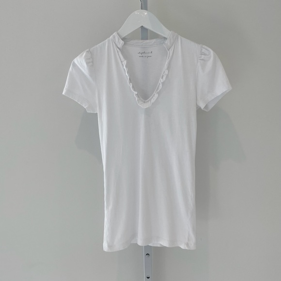 STEPHANIE B WHITE TUXEDO TEE SHIRT SMALL NWOTS! - Picture 4 of 16